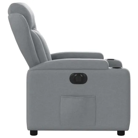 Fauteuil inclinable électrique Gris clair Tissu