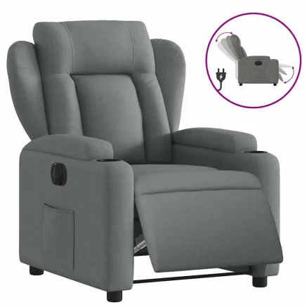 Fauteuil inclinable électrique Gris foncé Tissu 2