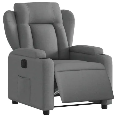 Fauteuil inclinable électrique Gris foncé Tissu