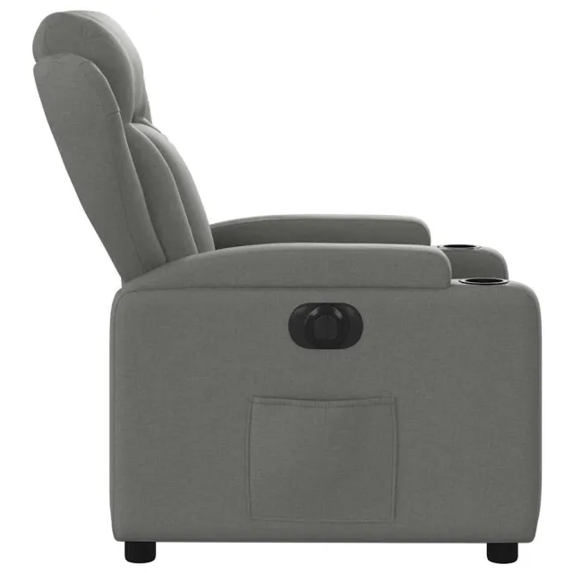 Fauteuil inclinable électrique Gris foncé Tissu
