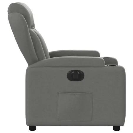 Fauteuil inclinable électrique Gris foncé Tissu
