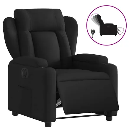 Fauteuil inclinable électrique Noir Tissu 2