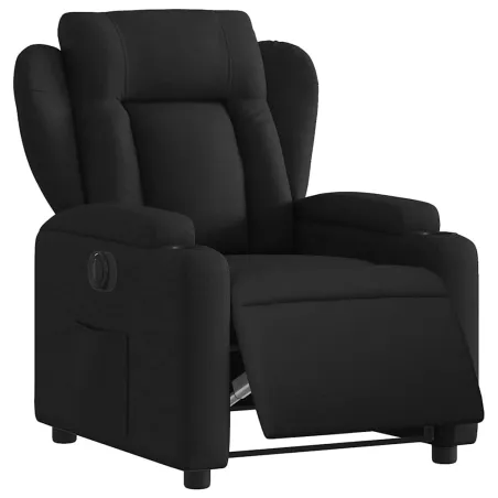 Fauteuil inclinable électrique Noir Tissu