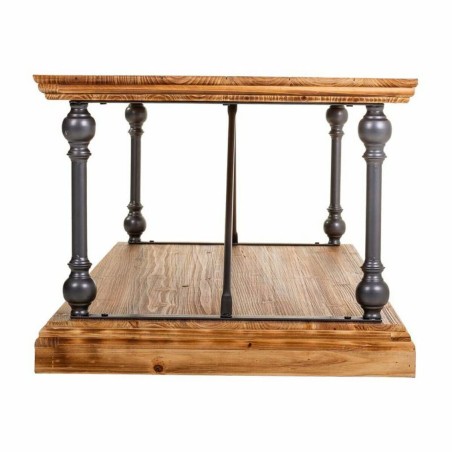 Hoofdtafel Alexandra House Living Bruin Zwart Grijs Ijzer Sparrenhout