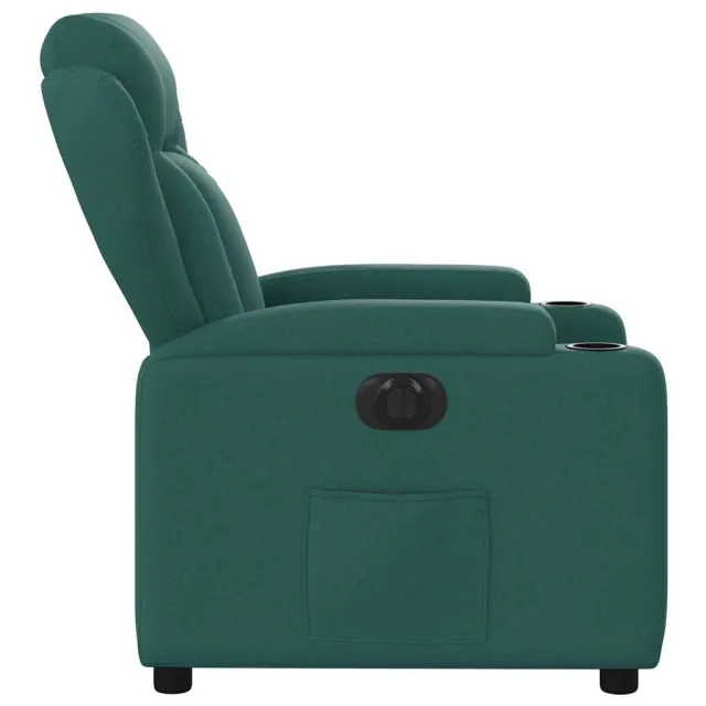 Fauteuil inclinable électrique Vert foncé Tissu