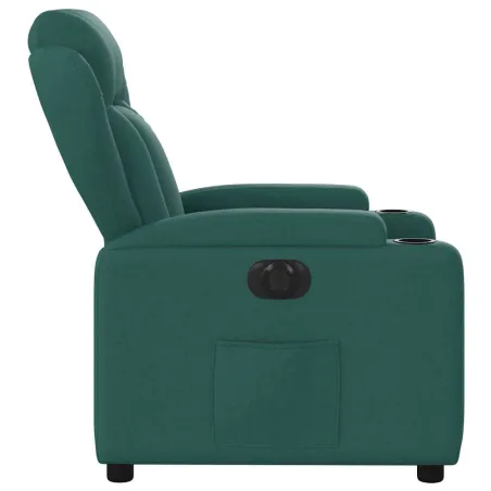 Fauteuil inclinable électrique Vert foncé Tissu