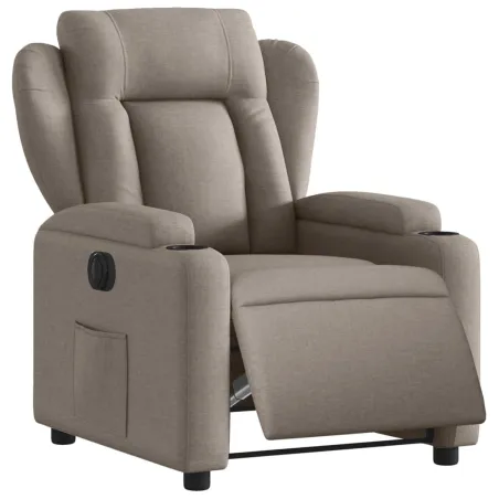 Fauteuil inclinable électrique Taupe Tissu