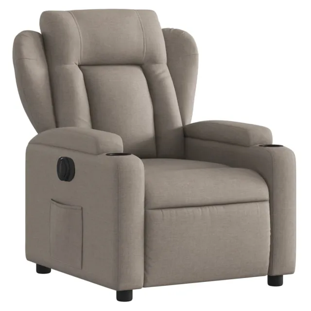 Fauteuil inclinable électrique Taupe Tissu