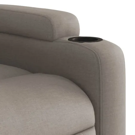 Fauteuil inclinable électrique Taupe Tissu