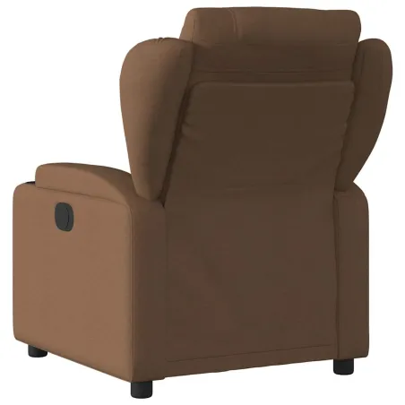 Fauteuil inclinable de massage électrique marron tissu
