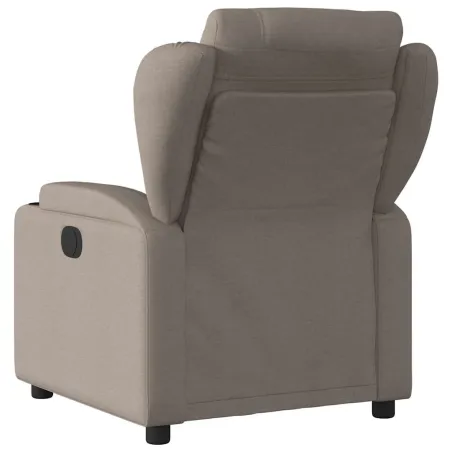 Fauteuil de massage inclinable électrique Taupe Tissu