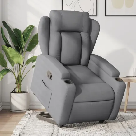 Fauteuil inclinable Gris clair Tissu
