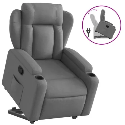 Fauteuil inclinable Gris foncé Tissu 2