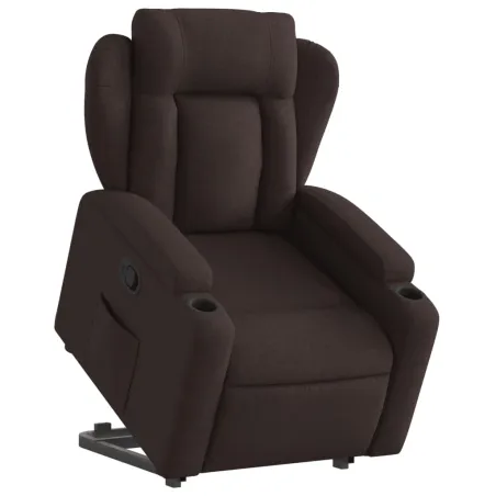 Fauteuil inclinable marron foncé tissu