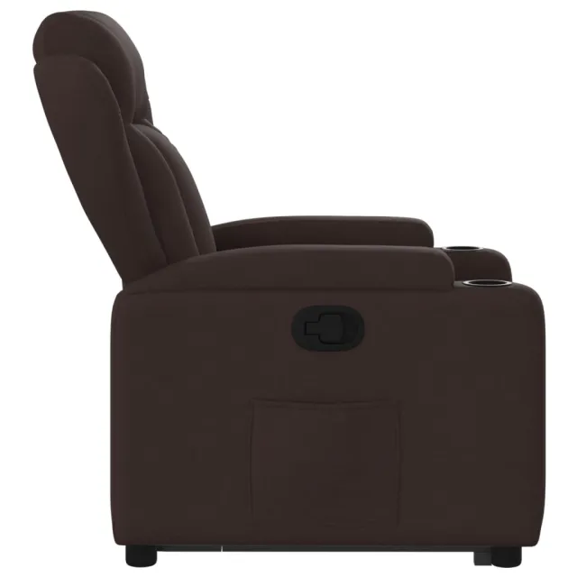 Fauteuil inclinable marron foncé tissu