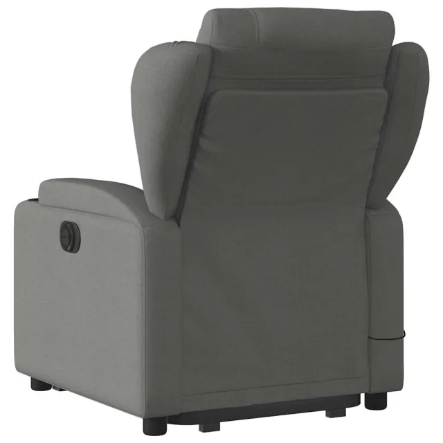 Fauteuil de massage inclinable Gris foncé Tissu