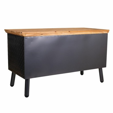 Meuble d'Appoint Alexandra House Living Marron Noir Gris verre Fer Boi