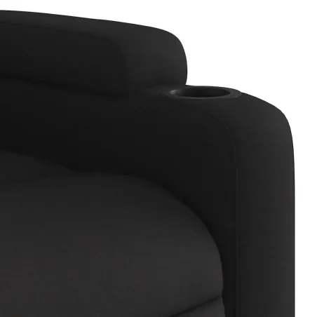 Fauteuil de massage inclinable Noir Tissu