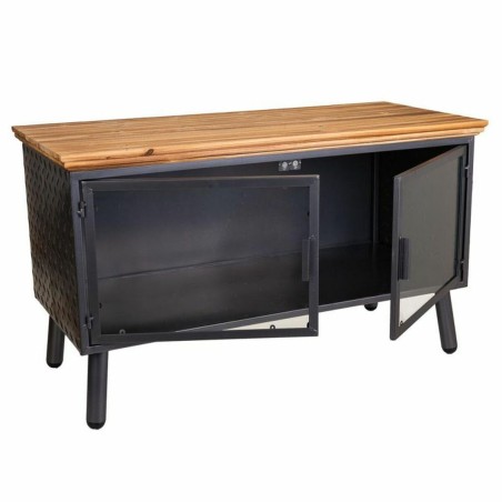 Meuble d'Appoint Alexandra House Living Marron Noir Gris verre Fer Boi