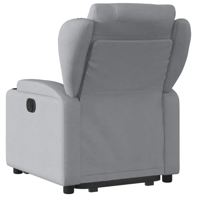 Fauteuil inclinable électrique gris clair tissu