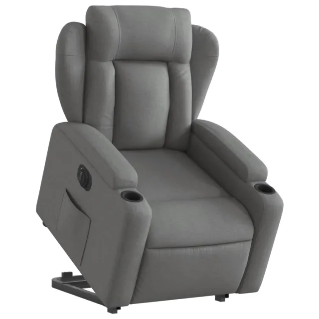 Fauteuil inclinable électrique gris foncé tissu