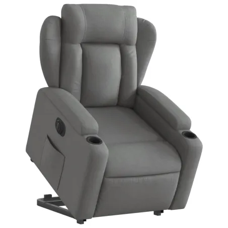 Fauteuil inclinable électrique gris foncé tissu