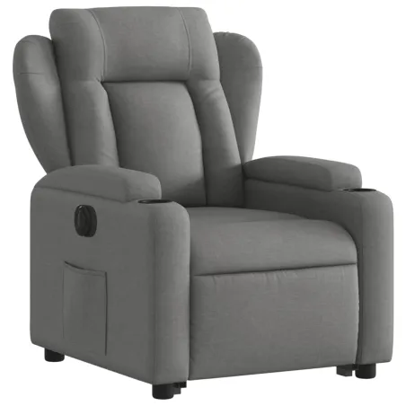 Fauteuil inclinable électrique gris foncé tissu