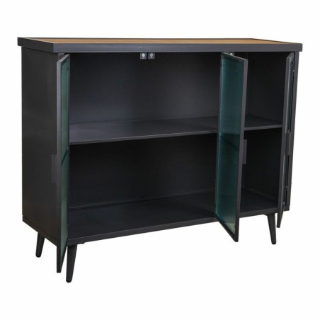 Anrichte Alexandra House Living Braun Schwarz Grau Glas Eisen Tannenho