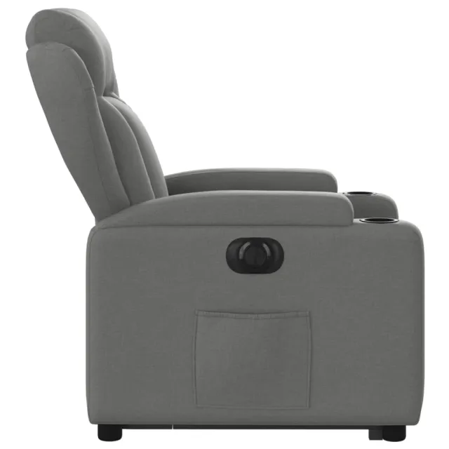 Fauteuil inclinable électrique gris foncé tissu
