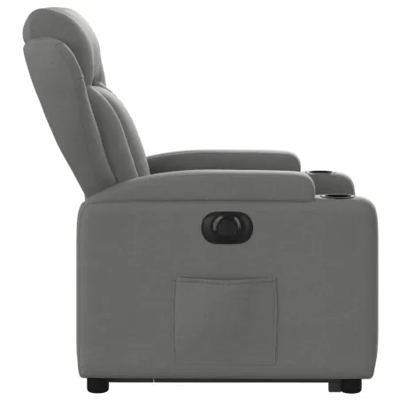 Fauteuil inclinable électrique gris foncé tissu