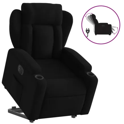 Fauteuil inclinable électrique noir tissu 2