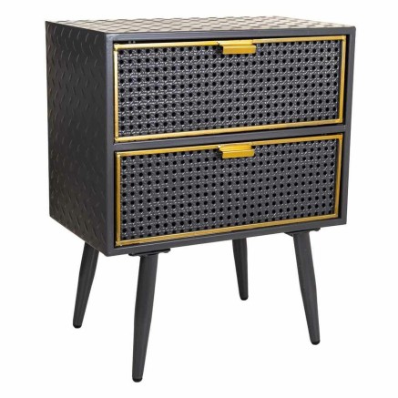 Nachtkastje Alexandra House Living Bruin Zwart Grijs 30 x 62 x 50 cm