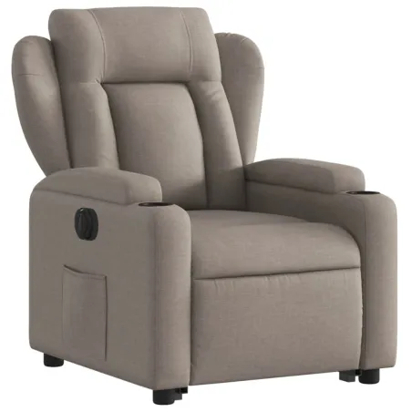 Fauteuil inclinable électrique taupe tissu
