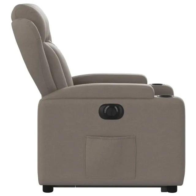 Fauteuil inclinable électrique taupe tissu