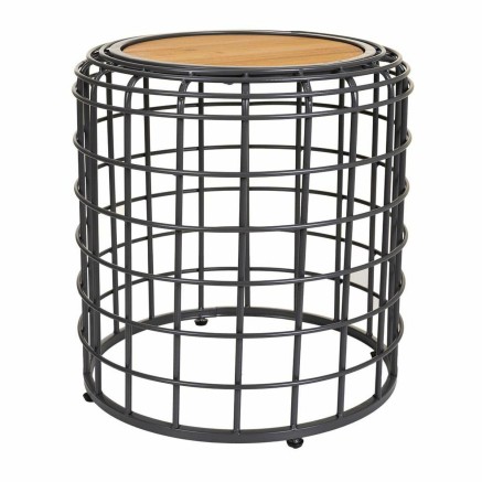 Hoofdtafel Alexandra House Living Bruin Zwart Grijs Ijzer Sparrenhout