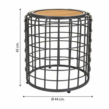 Table Basse Alexandra House Living Marron Noir Gris Fer Bois d'épicé 2