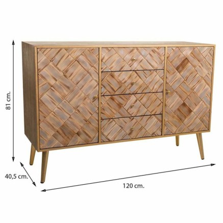 Aparador Alexandra House Living Marrón Madera de Paulonia 40 x 81 x 1 2