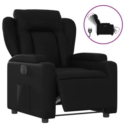 Fauteuil inclinable électrique Noir Similicuir 2