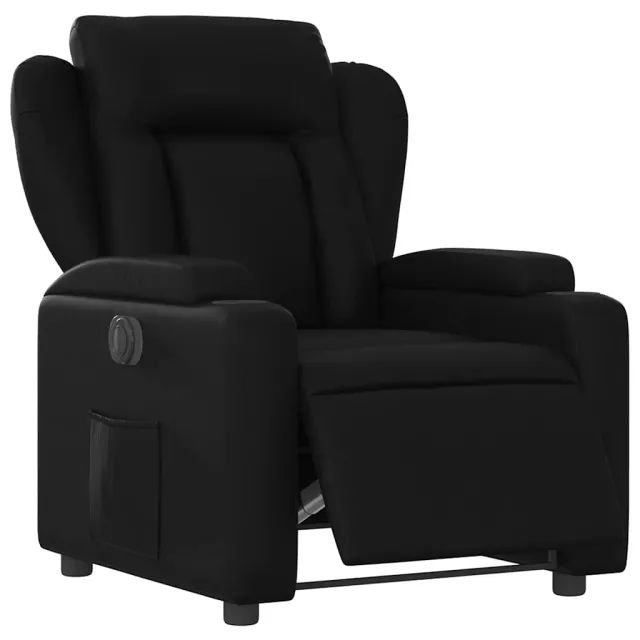 Fauteuil inclinable électrique Noir Similicuir