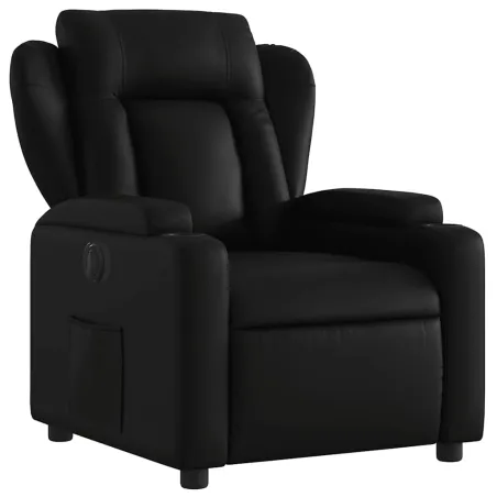 Fauteuil inclinable électrique Noir Similicuir