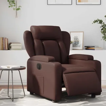 Fauteuil inclinable électrique Marron Similicuir