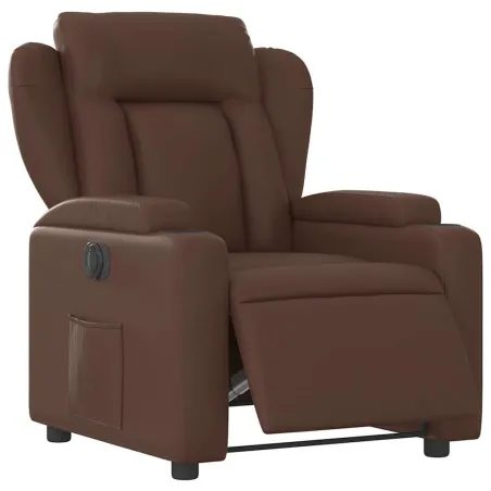 Fauteuil inclinable électrique Marron Similicuir