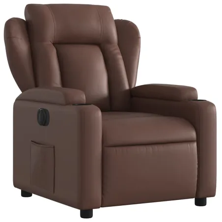 Fauteuil inclinable électrique Marron Similicuir