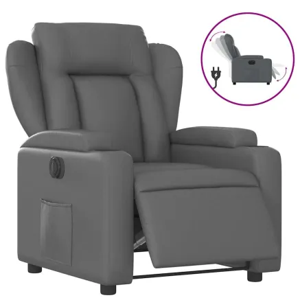 Fauteuil inclinable électrique Gris Similicuir 2