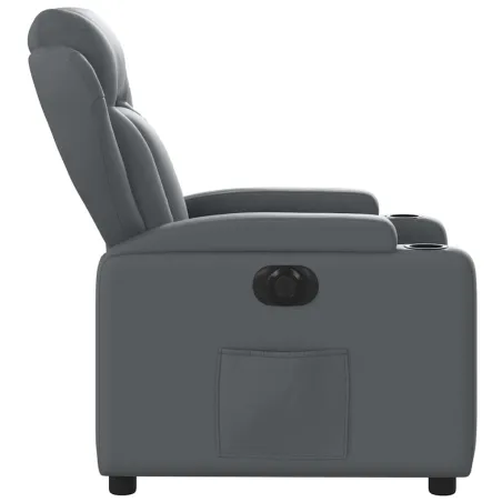 Fauteuil inclinable électrique Gris Similicuir