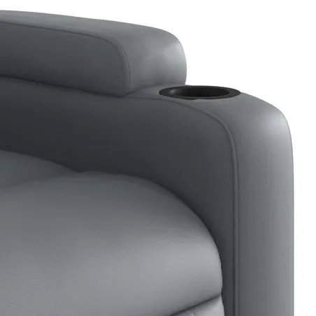 Fauteuil inclinable électrique Gris Similicuir