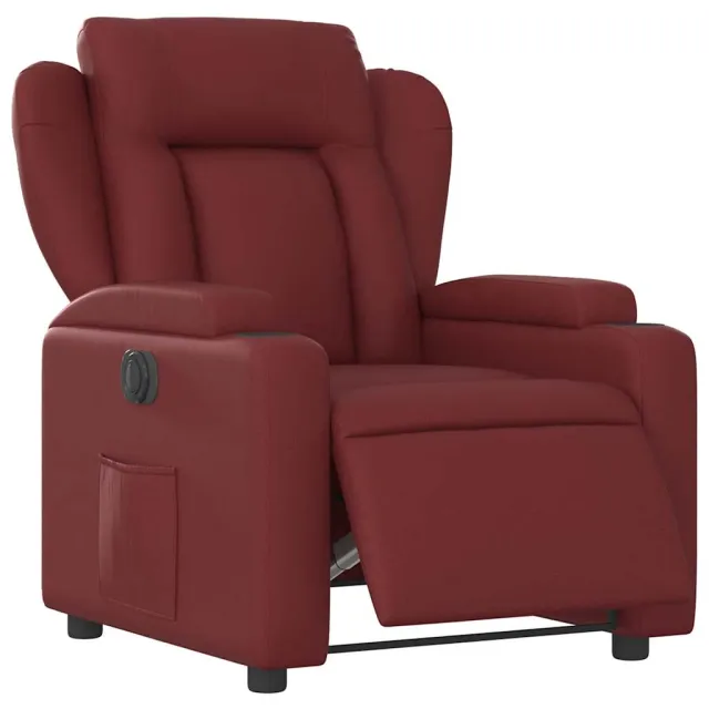 Fauteuil inclinable électrique Rouge bordeaux Similicuir