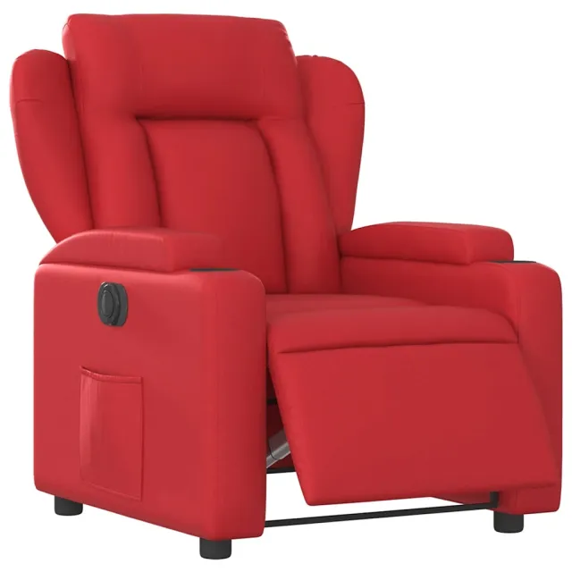 Fauteuil inclinable électrique Rouge Similicuir