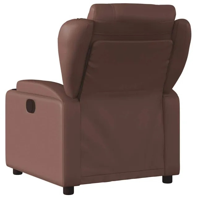Fauteuil de massage inclinable électrique marron similicuir