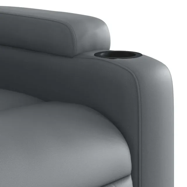 Fauteuil de massage inclinable électrique gris similicuir